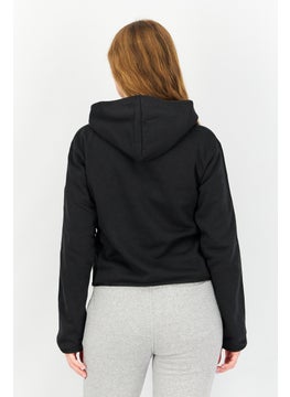 adidas Originals Women Sportswear Fit Long Sleeve Training Fleece Sweatshirts, Black  - Image 2