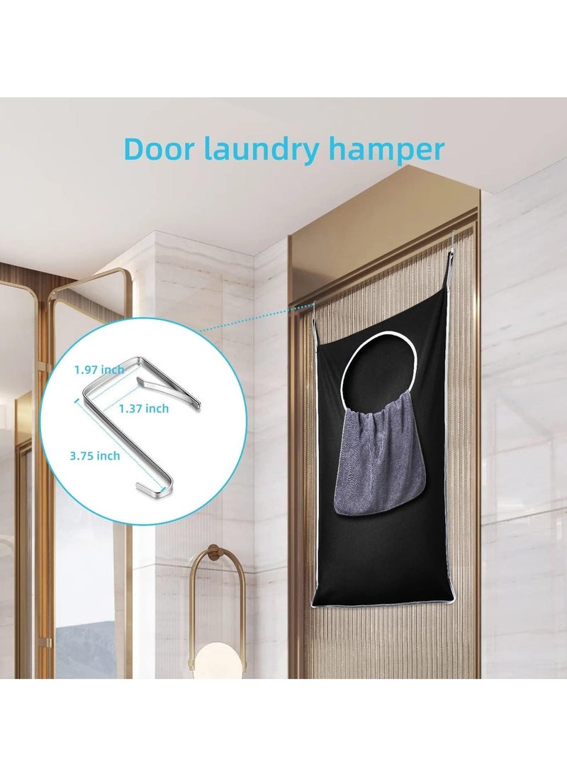 Door Hanging Laundry Bag Collapsible Hanging Hamper Bag with Large Opening for Whole Family Dirty clothes Large Size Hanging Laundry Bag Clothes Storager for Space Saving Large Laundry Organizer Bag - Image 5