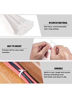 WHNOATOC WHNOATOC 300MM119 INCH Zip Ties Adjustable Ultra Strong Plastic Wire Cable Ties Nylon SelfLocking Warps Ties Zip Straps Cable Management OrganizationFor Indoor Outdoor Home Office Garage 50pcs  - Image 5