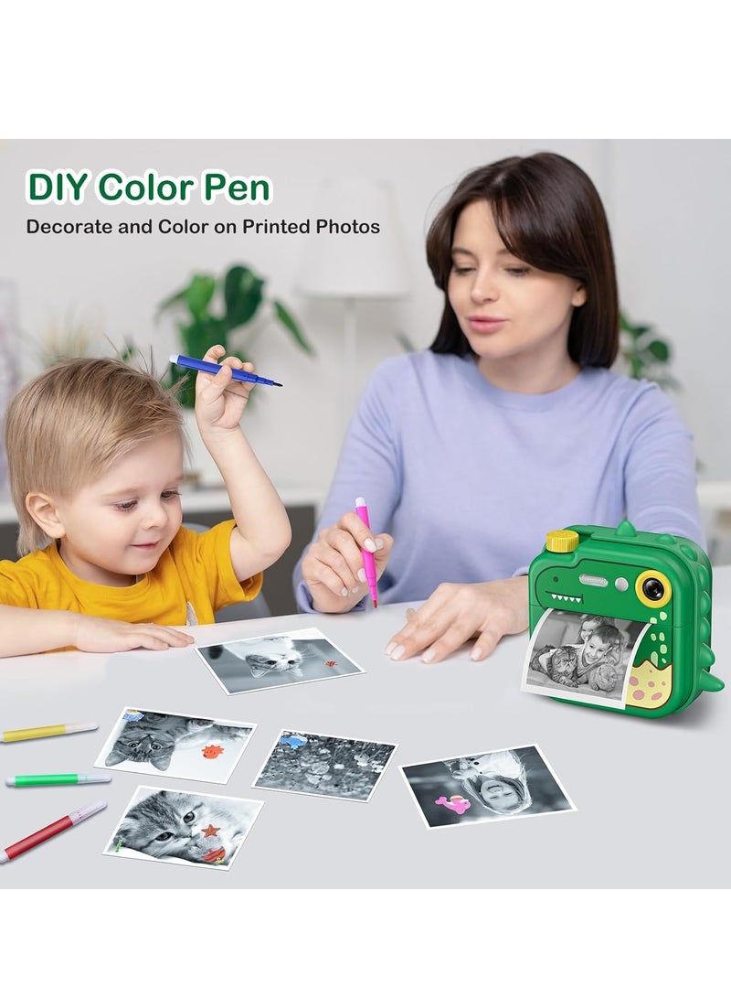 BlueFire Kids Instant Print Camera – 12MP HD 1080P Digital Camera for Children with 2.4” IPS Screen, Zero Ink Printing, 32GB SD Card, 3 Paper Rolls, 5 Colored Pencils – Perfect Birthday & Christmas Gift for Boys & Girls Ages 3-12 - Image 4