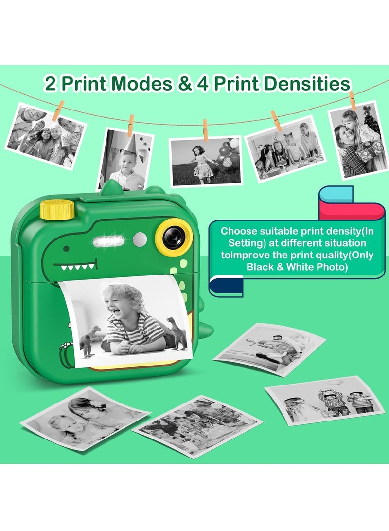 BlueFire Kids Instant Print Camera – 12MP HD 1080P Digital Camera for Children with 2.4” IPS Screen, Zero Ink Printing, 32GB SD Card, 3 Paper Rolls, 5 Colored Pencils – Perfect Birthday & Christmas Gift for Boys & Girls Ages 3-12 - Image 2
