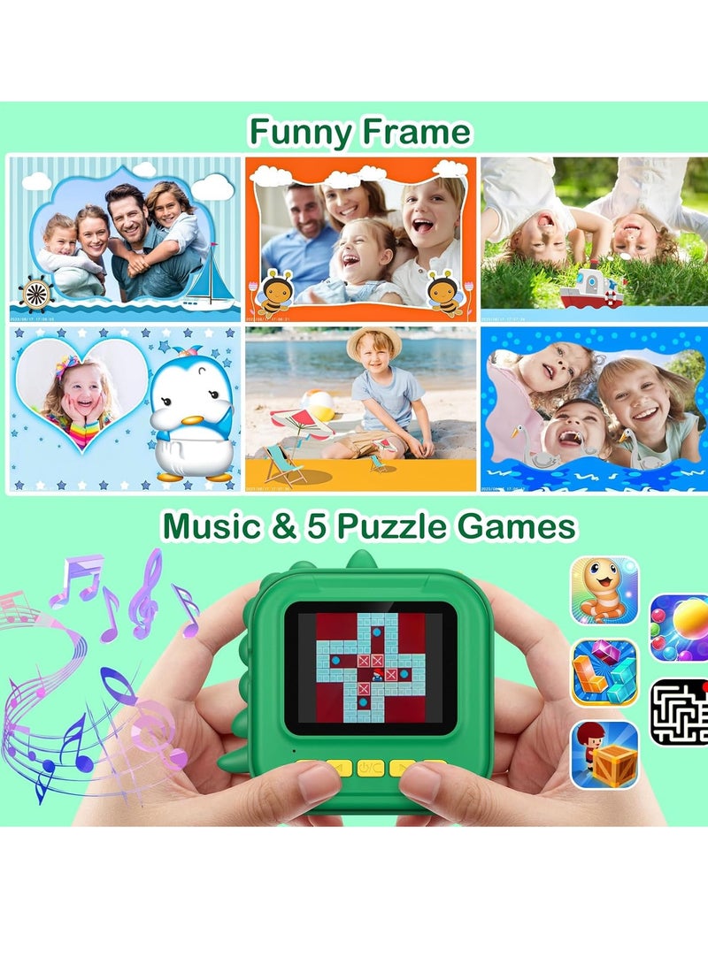 BlueFire Kids Instant Print Camera – 12MP HD 1080P Digital Camera for Children with 2.4” IPS Screen, Zero Ink Printing, 32GB SD Card, 3 Paper Rolls, 5 Colored Pencils – Perfect Birthday & Christmas Gift for Boys & Girls Ages 3-12 - Image 5