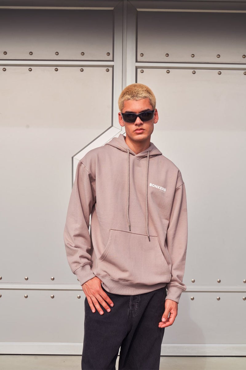 Bonkers Corner Beige Limited Edition Hoodie For Men's - Image 5