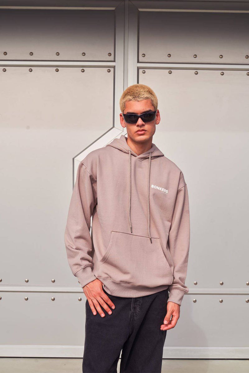 Bonkers Corner Beige Limited Edition Hoodie For Men's - Image 4