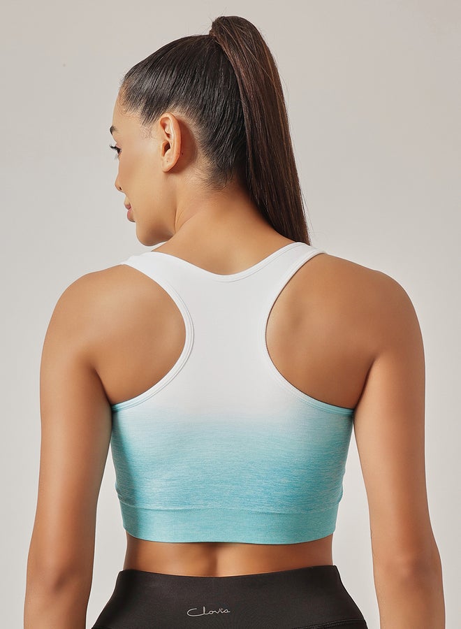 Clovia Women Low Impact Ombre Print Sports Bra with Removable Cups - Image 4