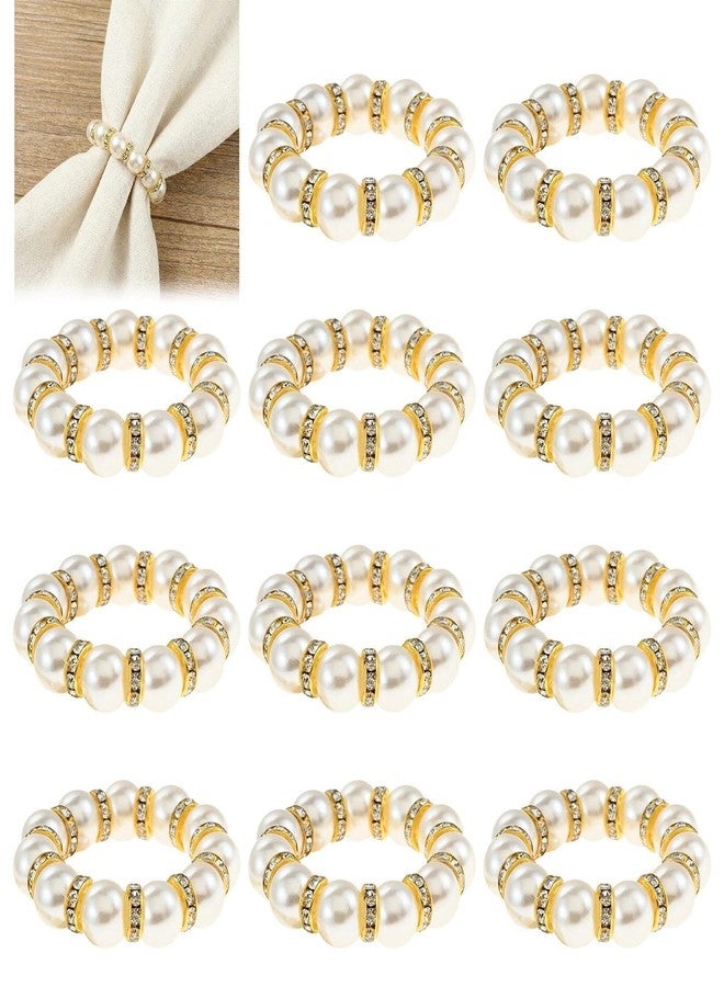 Veagins 100-Pack Imitation Pearl Napkin Rings, Elegant Table Serviette Buckles, Delicate Napkin Holder Rings, Decorative Dining Accessories for Kitchen & Restaurant - Image 1