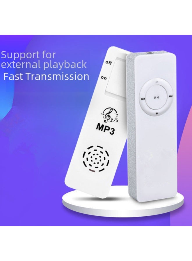 Bluetooth Mp3 Long Bar External Speaker Card Insertion Mp3 Player Ultra-thin Compact Music Portable Audio External Sound-Body Color:[Card Version] White-Memory Capacity:Strip Out (bare Metal)  - Image 3