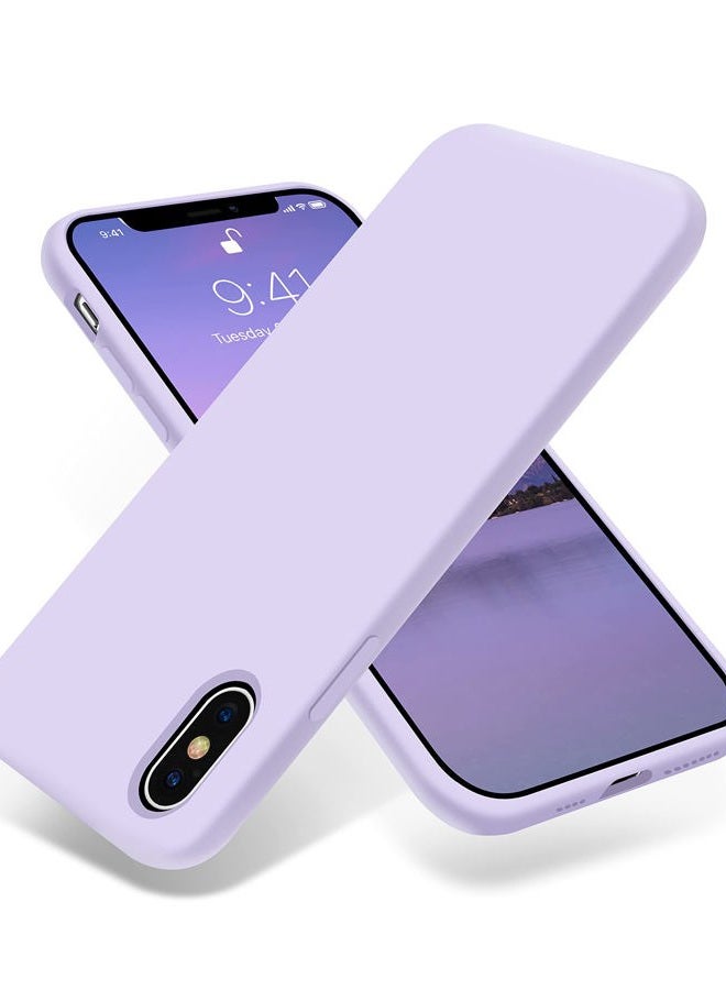 OTOFLY iPhone Xs Max Case,Ultra Slim Fit iPhone Case Liquid Silicone Gel Cover with Full Body Protection Anti-Scratch Shockproof Case Compatible with iPhone Xs Max, [Upgraded Version] (Cloud Mauve) - Image 1
