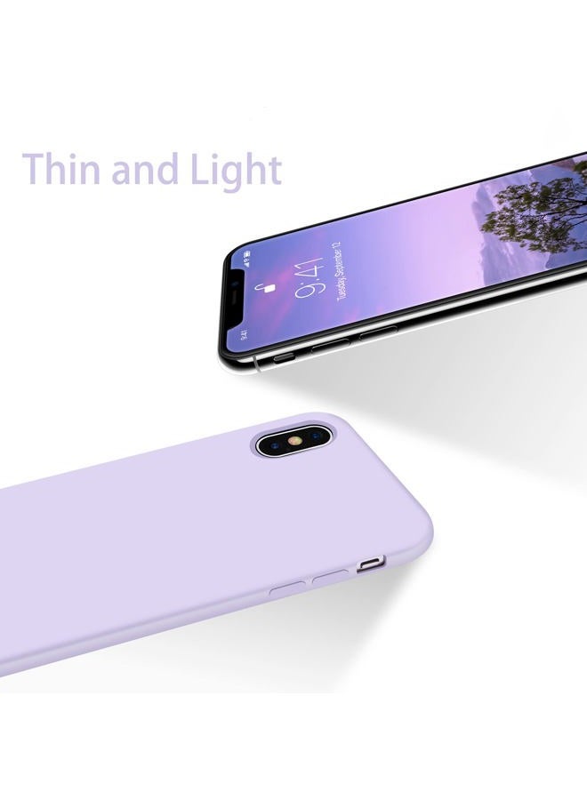 OTOFLY iPhone Xs Max Case,Ultra Slim Fit iPhone Case Liquid Silicone Gel Cover with Full Body Protection Anti-Scratch Shockproof Case Compatible with iPhone Xs Max, [Upgraded Version] (Cloud Mauve) - Image 4