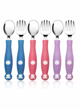 6 Pieces Kids Silverware with Silicone Handle Bendable Baby Cutlery Set - pzsku/ZE2859144C34866418CD9Z/45/_/1686034884/fefd4d3a-6ef2-4dde-9593-c0d91fe1c7dc