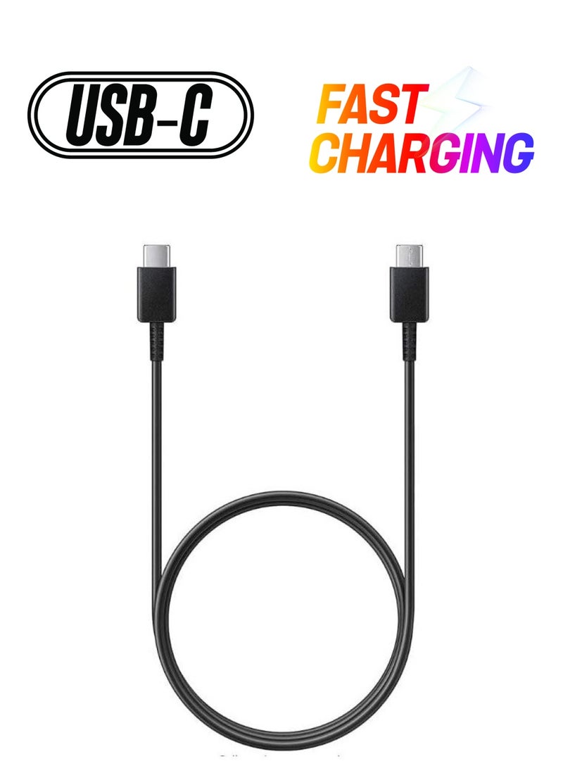 كابل USB-C إلى USB-C 3A بطول 1.8 متر أسود - Image 1
