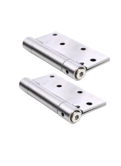 GOMETY 4 inch Stainless Steel Single Spring Door Hinge Automatically Closed Comfortable (Pack of 2)  - Image 1