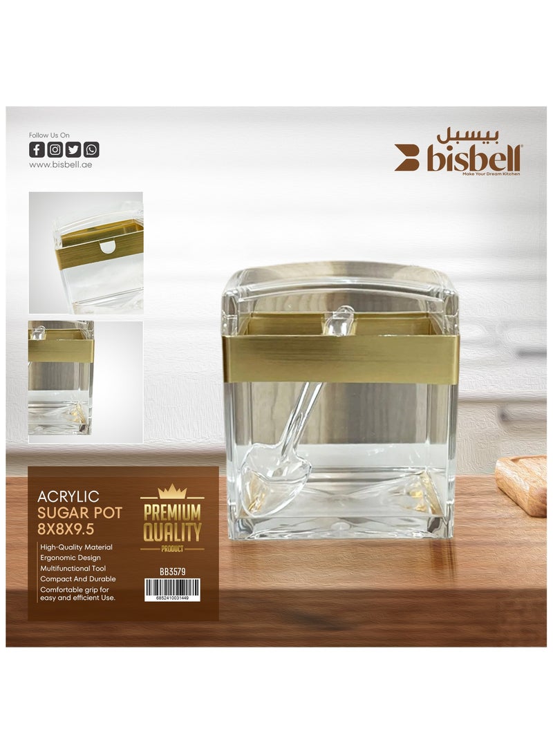 Bisbell Acrylic Sugar Pot 8X8X9.5,BB3579 - Image 2