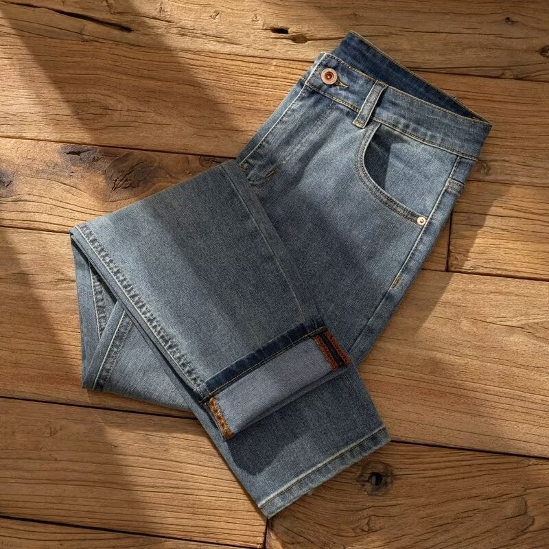 Unisex Classic Denim Jeans Loose Fit Daily Outdoor Wear - Image 1