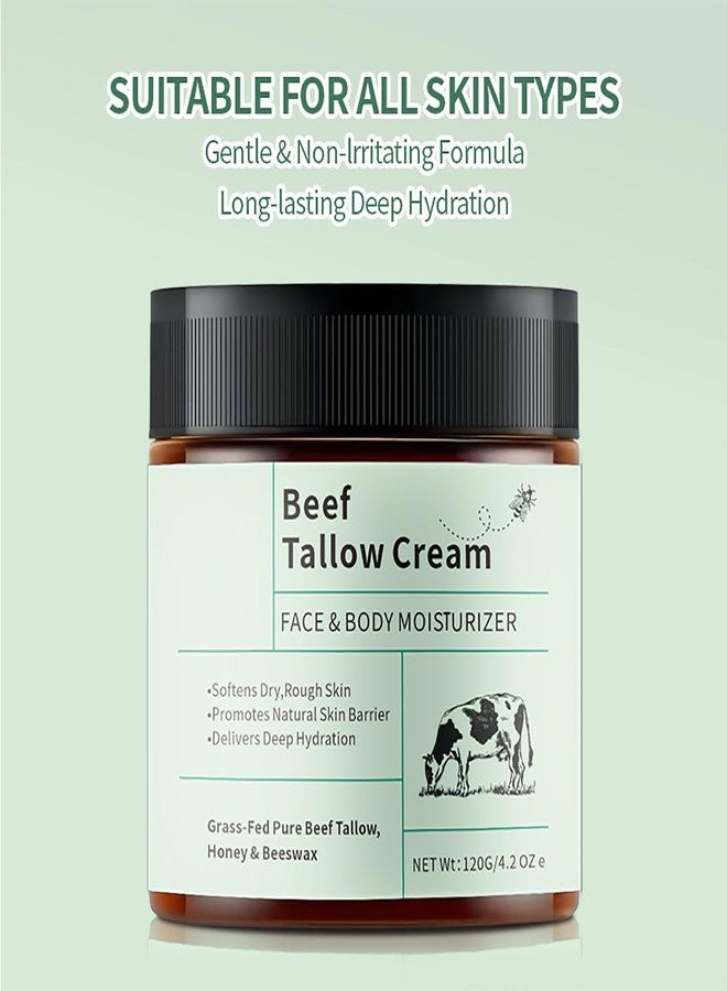 Anifer 3 pcs Organic Grass-Fed Tallow (Beef Tallow & Honey Cream (360g/12.6oz | Whipped Lightweight Texture for Face & Body | Deep Hydration, Non-Comedogenic Formula - Image 5