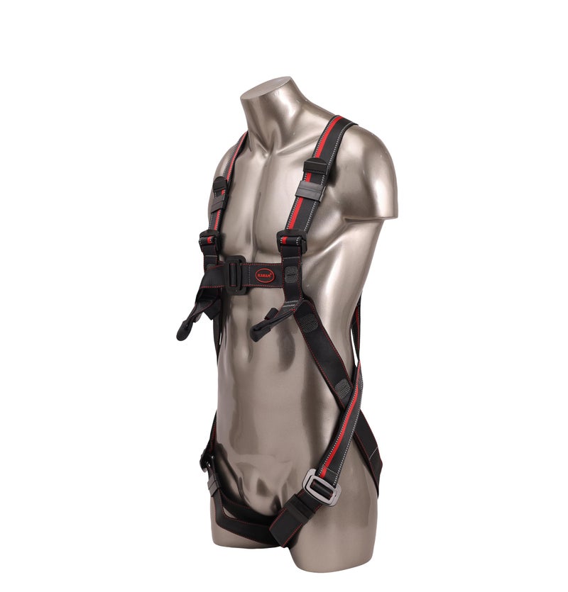 Karam Full Body Safety Harness with Adjustable Shoulder, Chest & Thigh Straps with Ideally Positioned Sit Strap |Construction Harness & Fall Protection Gear | PN22 - Image 2