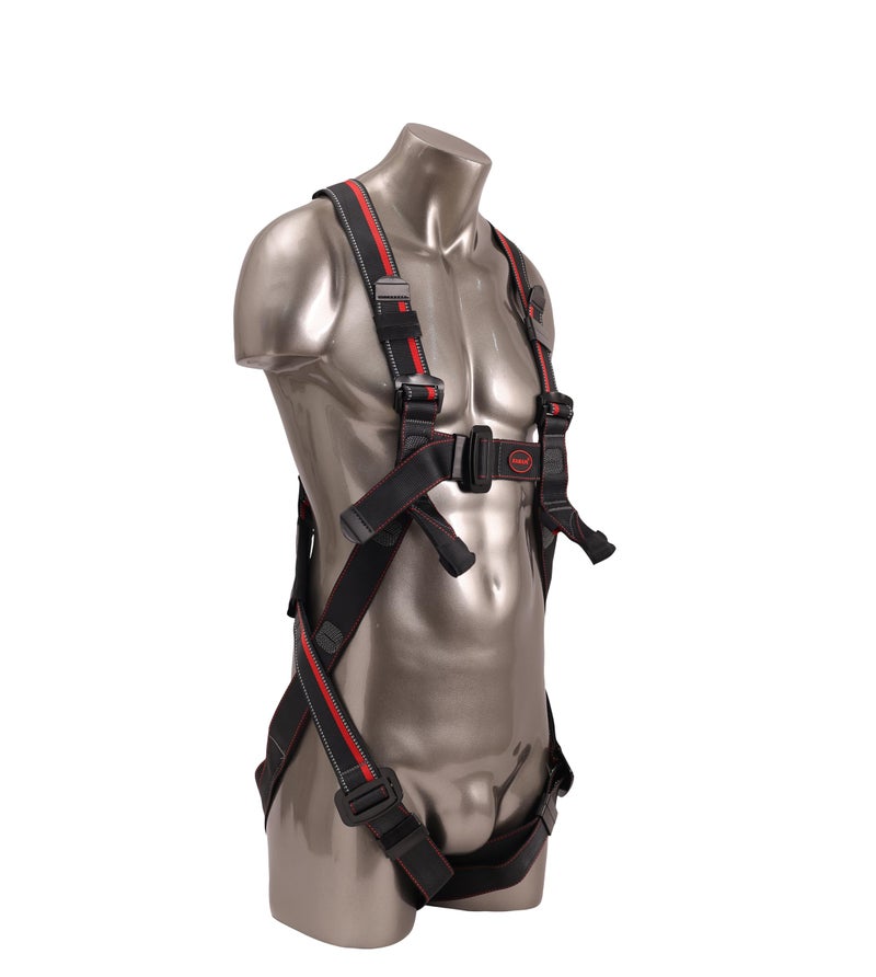 Karam Full Body Safety Harness with Adjustable Shoulder, Chest & Thigh Straps with Ideally Positioned Sit Strap |Construction Harness & Fall Protection Gear | PN22 - Image 3