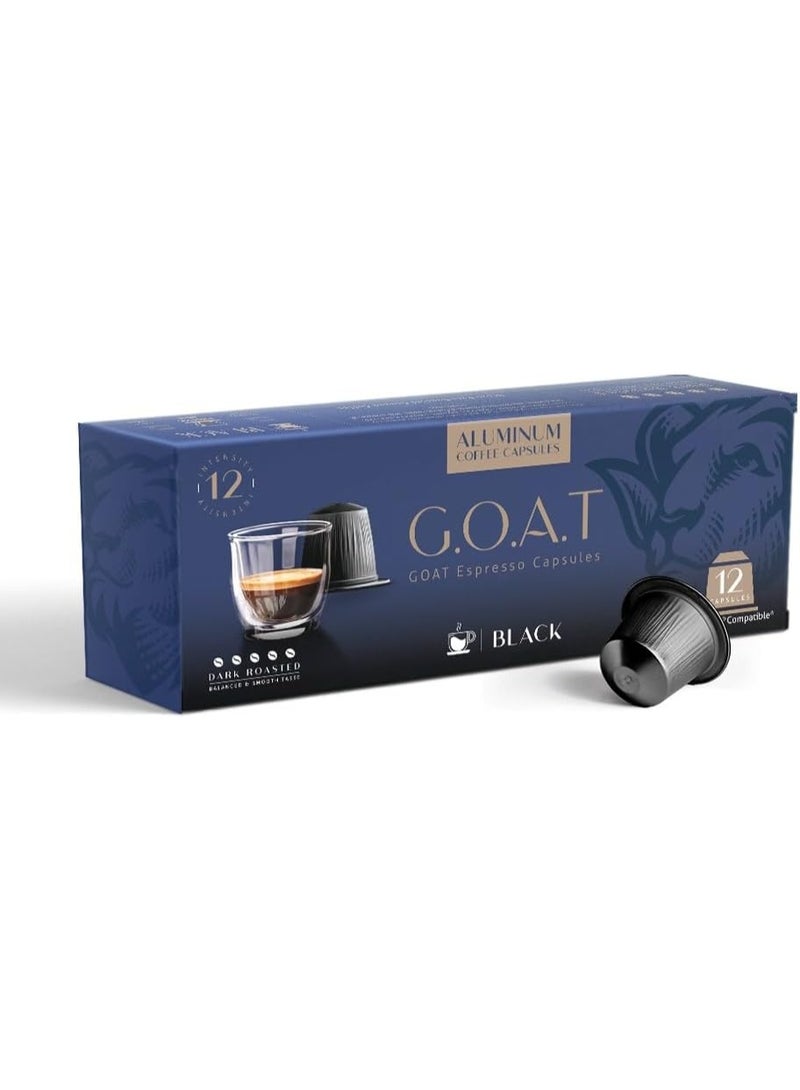 G.O.A.T GOAT Black Espresso Capsules - 12 Capsule - Image 1