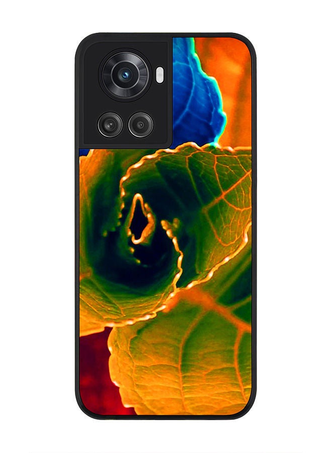 Stylizedd Rugged Black edge case for OnePlus 10R 5G/OnePlus Ace 5G Slim fit Soft Case Flexible Rubber Edges Anti Drop TPU Gel Thin Cover - Bloomin Autumn Leaves - Image 1