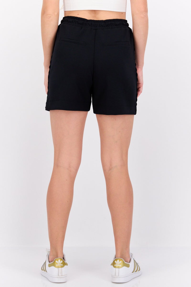 Scotch & Soda Women Solid Basic Shorts, Black - Image 2
