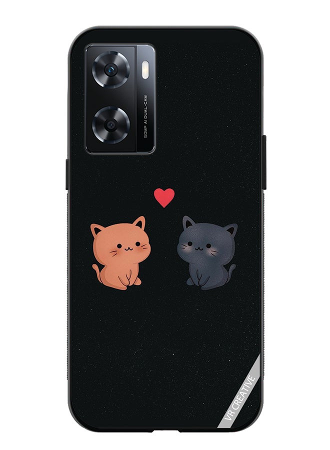 VR CREATIVE Protective Case Cover For Oppo A57/A77s Cats Design Multicolour - Image 1