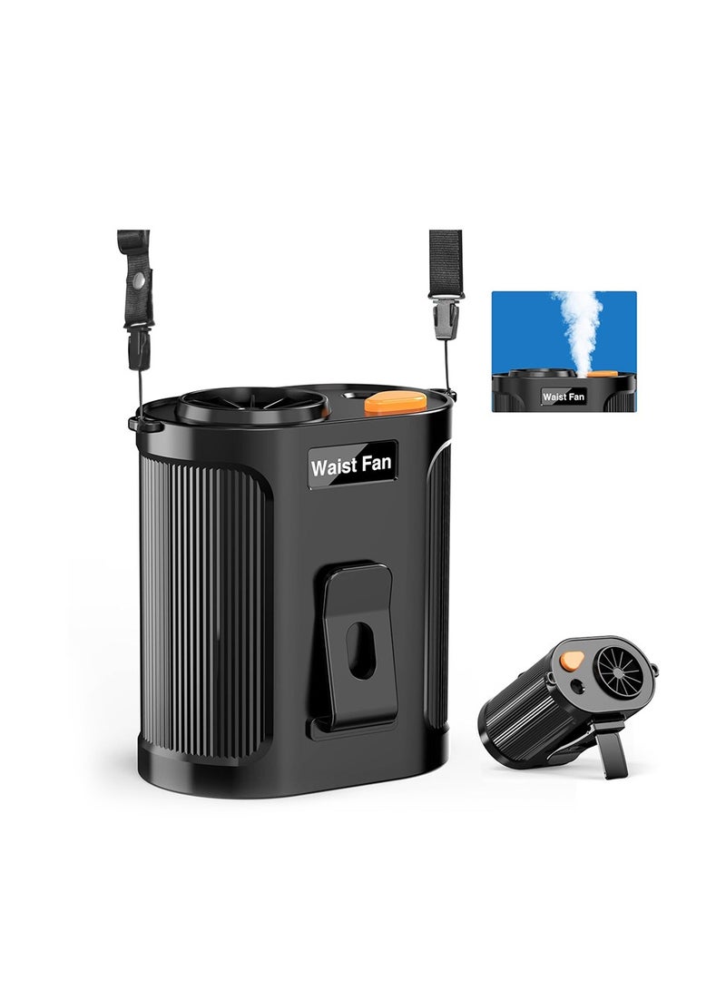 توبيز مروحة خصر توبيز GF01 قابلة للشحن 4000مللي أمبير مع 5 سرعات للرياح، وضعيتين للضباب، شحن Type-C، خفيفة الوزن وعملية بدون استخدام اليدين للسفر والرحلات - Image 1