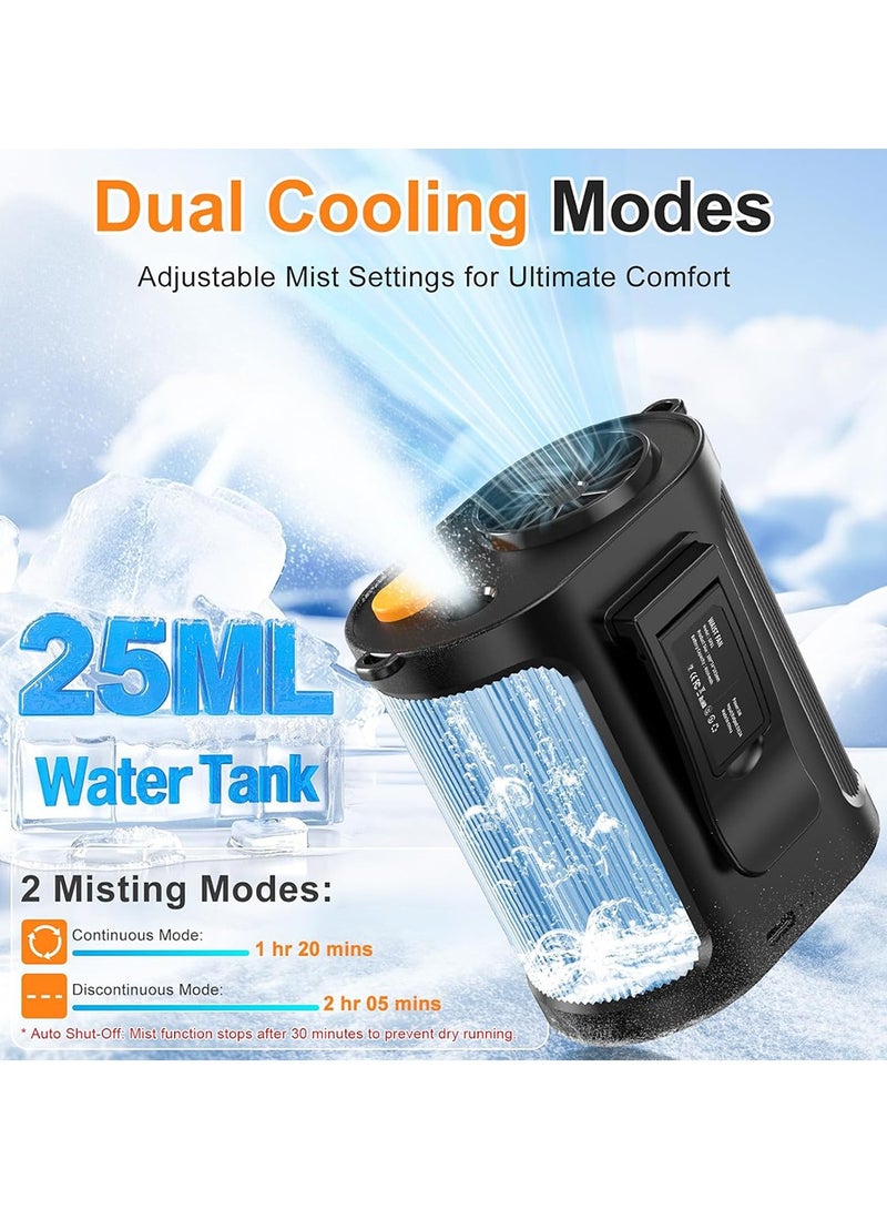 توبيز مروحة خصر توبيز GF01 قابلة للشحن 4000مللي أمبير مع 5 سرعات للرياح، وضعيتين للضباب، شحن Type-C، خفيفة الوزن وعملية بدون استخدام اليدين للسفر والرحلات - Image 2