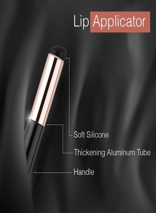 Lyrovo Silicone Lip Applicator |Silicone Lip Brush, Silicone Brush for Lipstick Lip Balm, Concealer Applicator, 2 Pieces (Black) - Image 2