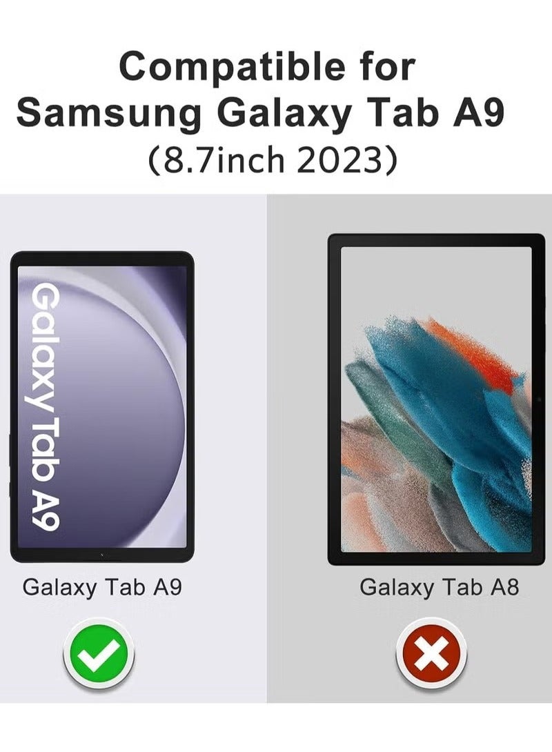 ميجوفاست جراب لهاتف Samsung Galaxy Tab A9 مقاس 8.7 بوصة 2023 (SM-X110/X115/X117) جراب واقٍ دوار 360 درجة مع خاصية الإيقاظ/السكون التلقائي لجهاز Galaxy Tab A9 - Image 2