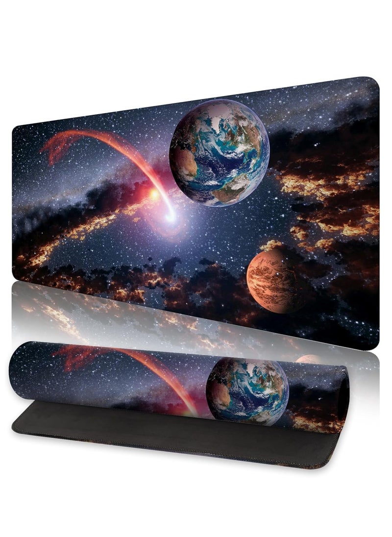 Generic Earth Galaxy Gaming Mouse Pad – Gaming  Mat XL Size Anti Slip Base – Speed Edition | 70 X 30 cm  - Image 1
