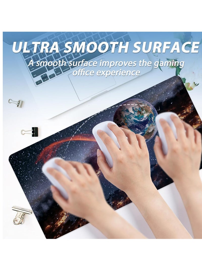 Generic Earth Galaxy Gaming Mouse Pad – Gaming  Mat XL Size Anti Slip Base – Speed Edition | 70 X 30 cm  - Image 2