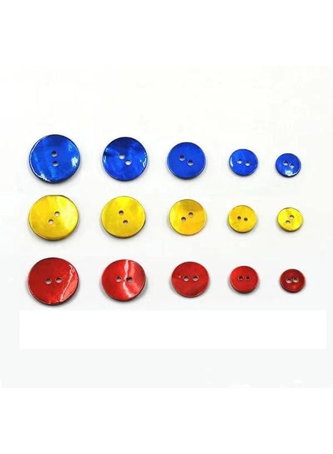 Red 12 5mm Round 2 Hole Mother Of Pearl Buttons 20 Pieces Natural Sewing Buttons - Image 4