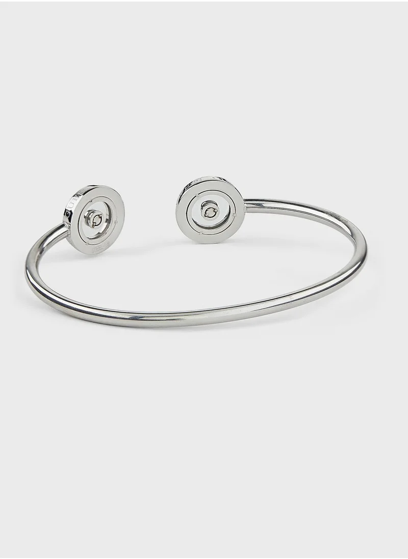 GUESS Pave Circle Flexi Bangle Bracelet