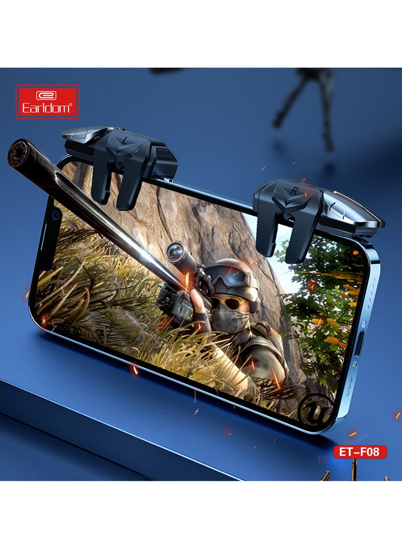 Earldom ET-F08 Mobile Game Trigger Controller – Shoot & Fire Button Joystick for iOS and Android Smartphones - Image 2