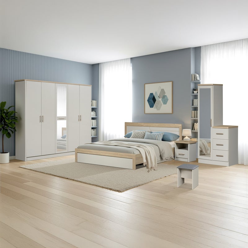 Home Box Movo Vasto 6-Piece King Bedroom Set - 180x200 cm - Image 1