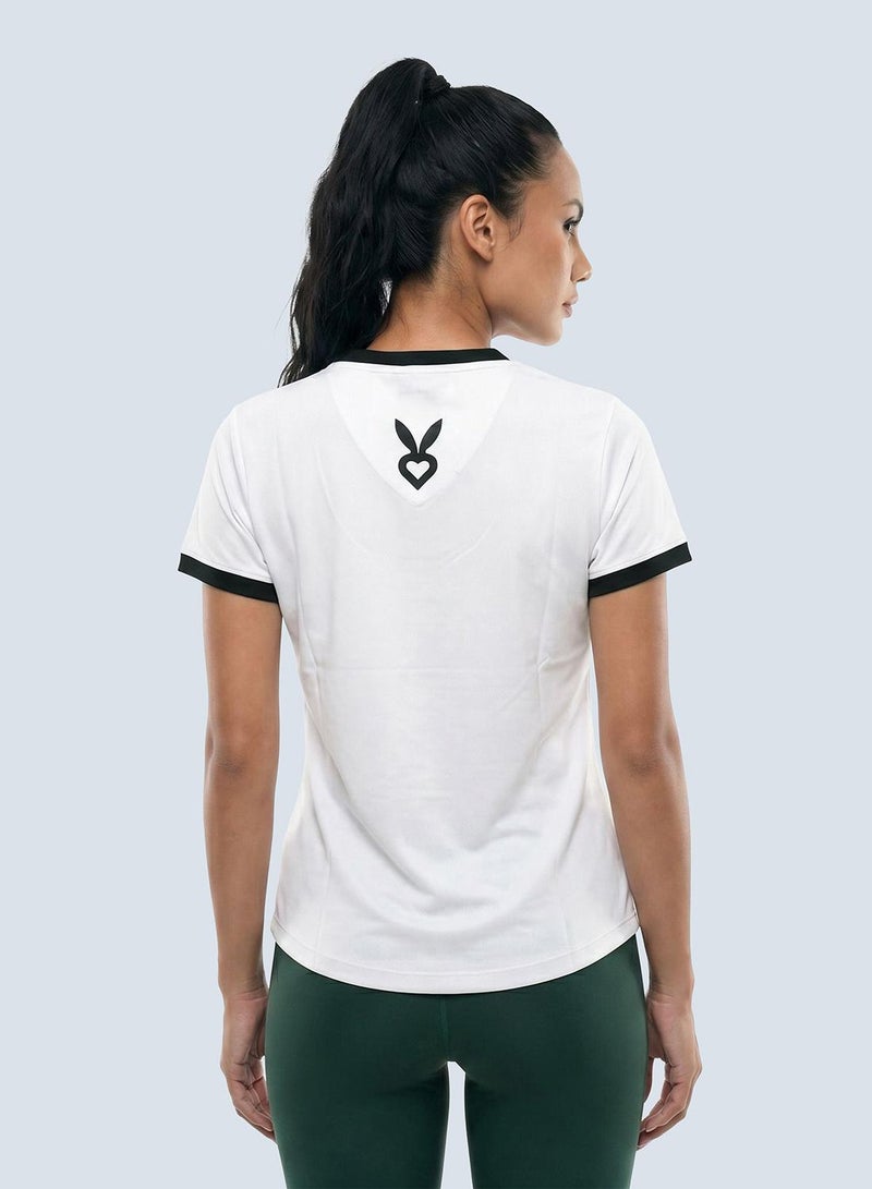 Cardio Bunny Women's Regular Fit Varsity Tee With Short Sleeve - Image 5