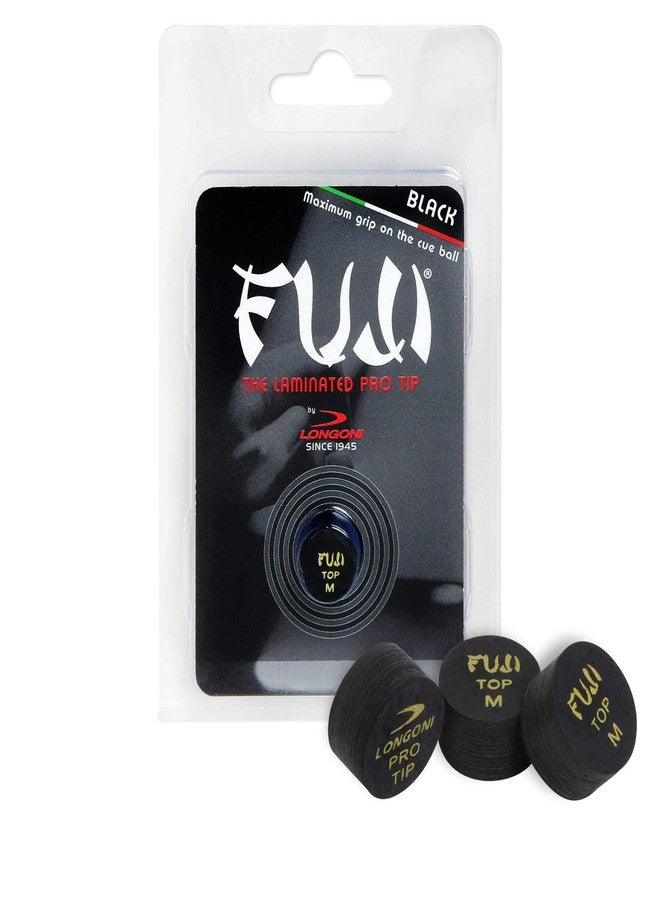 Longoni Fuji Pool Billiard CUE TIP - Black - Medium - 13 or 14 mm (14 mm) - Image 1