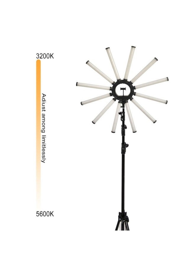 36 بوصة 180 وات عالية الطاقة 12 أنبوب LED ضوء حي قابل للطي 12 ذراع ضوء 12 مخلب ضوء تصوير فوتوغرافي ضوء حي للجمال - المواصفات: 1.6 متر عكسي قابل للطي - Image 3