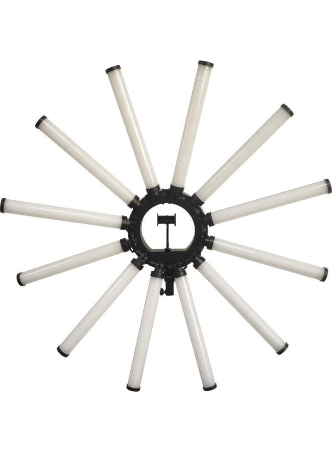 36 بوصة 180 وات عالية الطاقة 12 أنبوب LED ضوء حي قابل للطي 12 ذراع ضوء 12 مخلب ضوء تصوير فوتوغرافي ضوء حي للجمال - المواصفات: 1.6 متر عكسي قابل للطي - Image 2