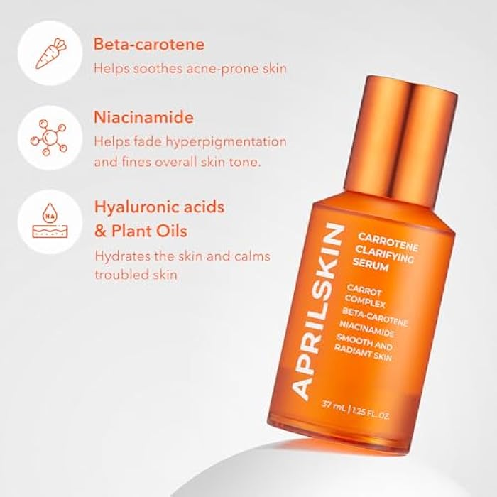 APRILSKIN Carrotene Clarifying Facial Serum | Vegan, Non-comedogenic | Blemish Clear, Dark Spot Corrector | Korea Skincare | Oily Skin, Sensitive Skin, Bumpy Skin | 1.25 fl.oz - Image 5