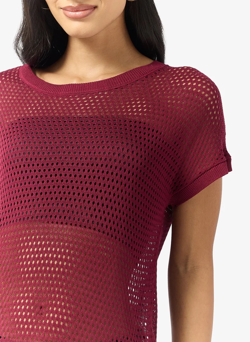 Ginger Knitted Openwork Top