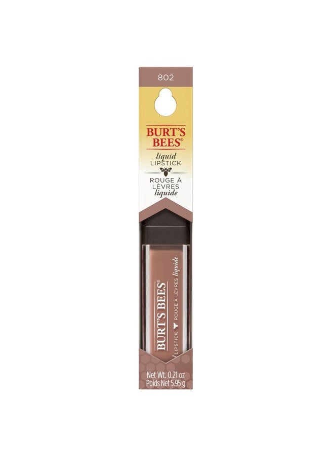 Burt's Bees 100% Natural Moisturising Full Coverage Liquid Lipstick, Niagara Nude, 5.95 g - Image 3