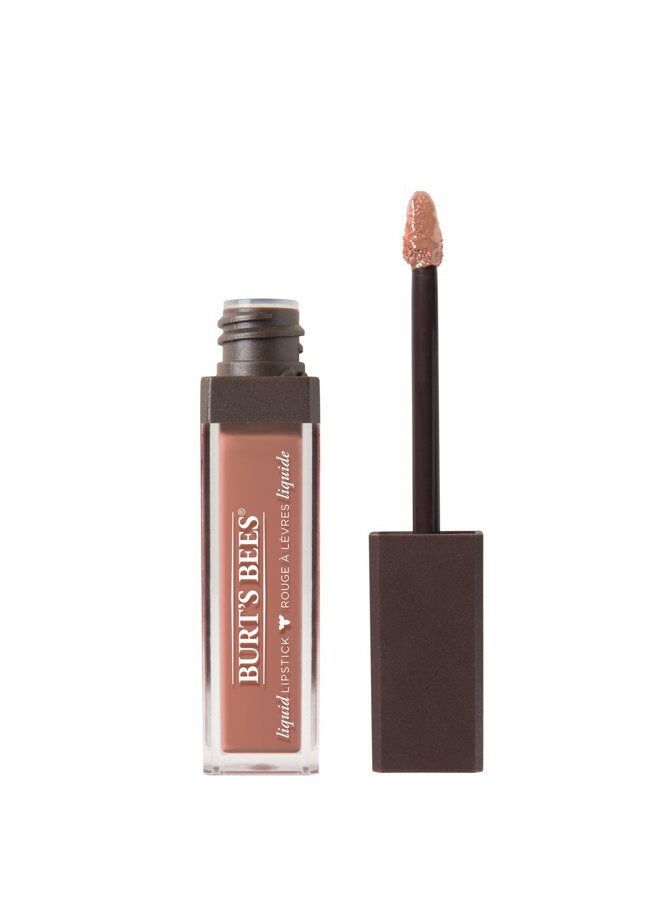 Burt's Bees 100% Natural Moisturising Full Coverage Liquid Lipstick, Niagara Nude, 5.95 g - Image 1