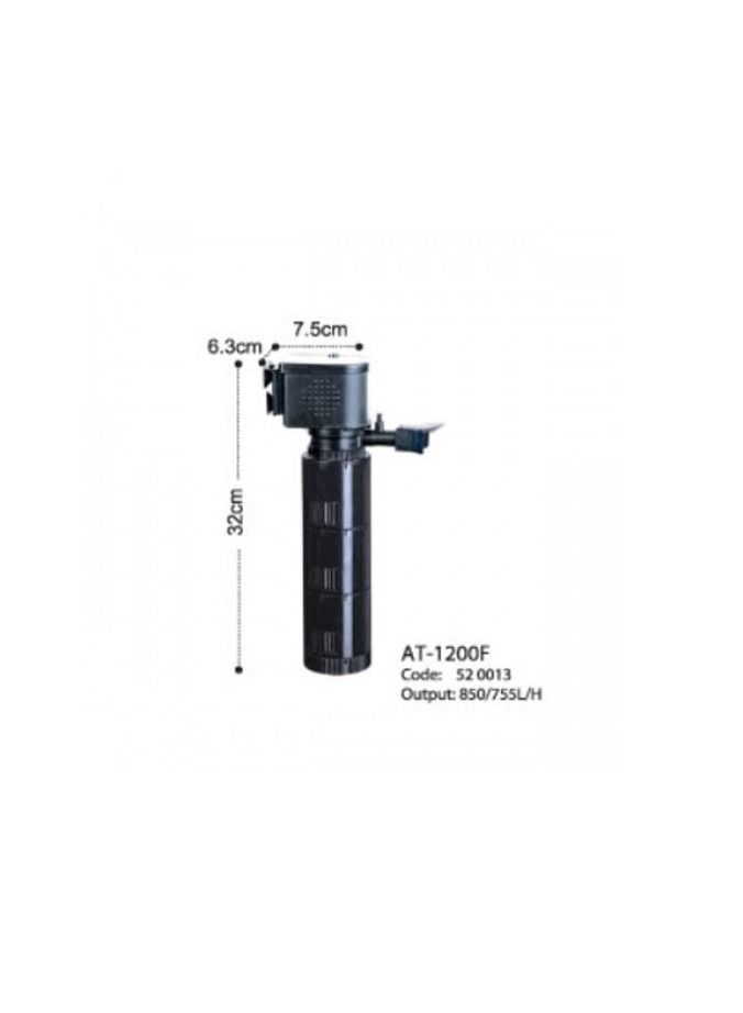 KWZONE فلتر داخلي أكواريوم كيو زون سلسلة AT لخزان السمك أسود - Image 2