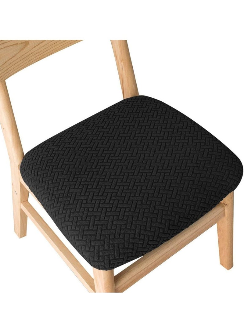 كابتن تيك Seat Covers for Dining Chairs Set of 4 Dining Room Chair Covers Kitchen Chair Seat Cover Chair Cushion Covers Stretch Chair Protectors Covers - Image 1