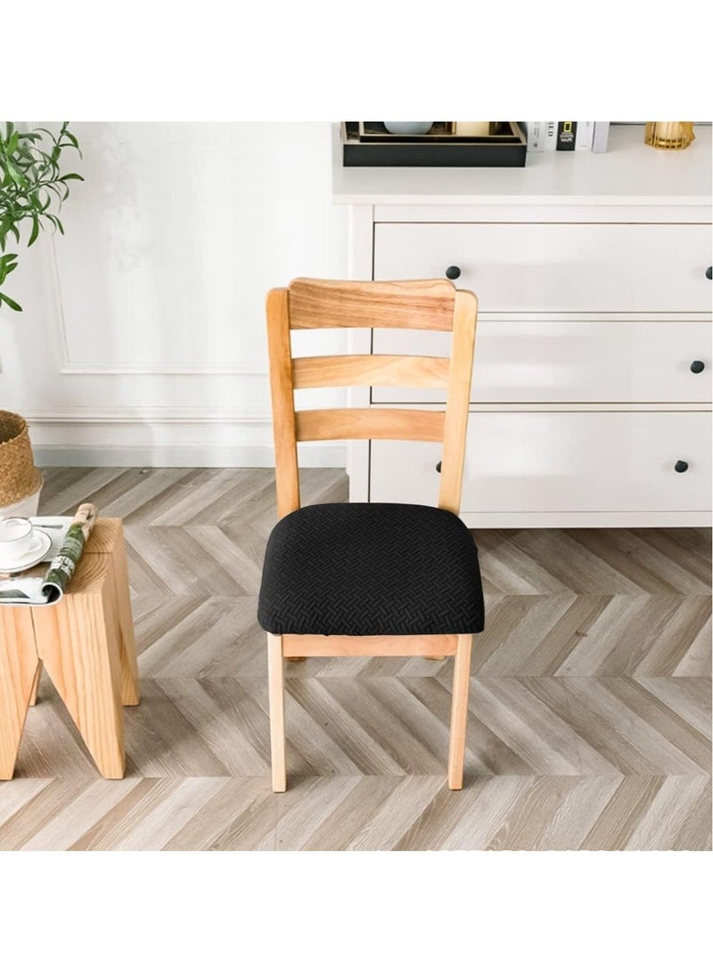 كابتن تيك Seat Covers for Dining Chairs Set of 4 Dining Room Chair Covers Kitchen Chair Seat Cover Chair Cushion Covers Stretch Chair Protectors Covers - Image 3
