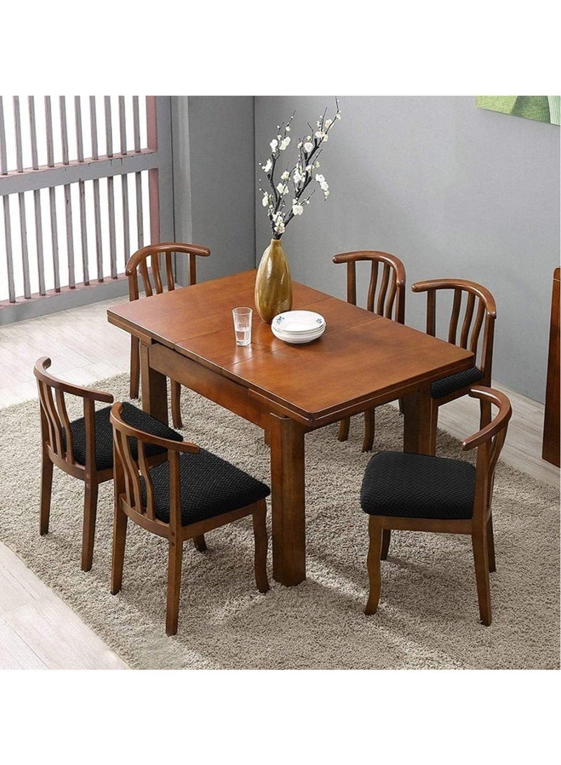 كابتن تيك Seat Covers for Dining Chairs Set of 4 Dining Room Chair Covers Kitchen Chair Seat Cover Chair Cushion Covers Stretch Chair Protectors Covers - Image 5