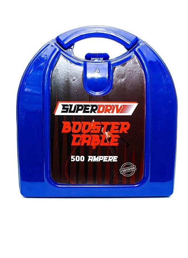 Generic Superdrive500Amp Jumper Cables for Car Battery, Heavy Duty Automotive Booster Cables for Jump Starting Dead or Weak Batteries with Carrying Blue Plastic Box Included  - Image 1