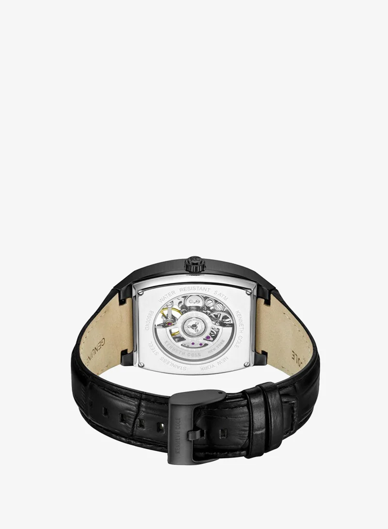 Kenneth Cole New York  Kenneth Cole New York 40X52.5mm Automatic Men's Watch with Blue Dial & Black Genuine Leather Strap for Men | Best Price UAE