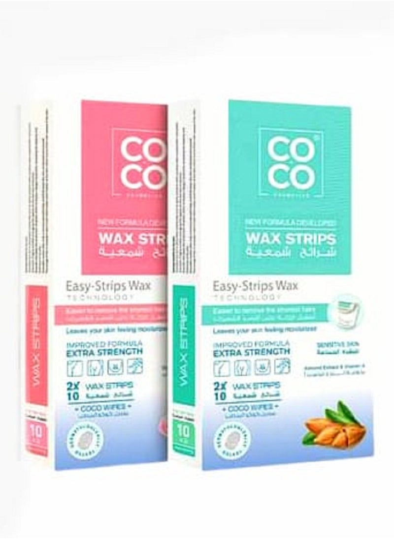 Coco - Coco Wax Wax Strips For Painless Hair Removal, 2 Pieces - Image 1